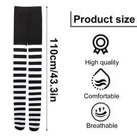 ZXUPOI Striped Tights for Children Striped Tights Carnival Theme Party, multicoloured