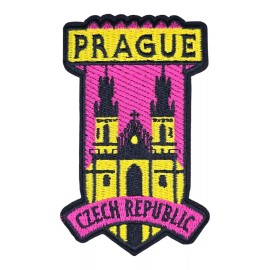 Unbranded PRAGUE CZECH REPUBLIC CASTLE IRON ON ADVENTURE TRAVEL PATCH