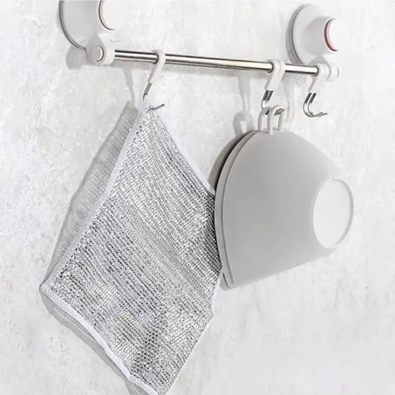 BGENHPON Multipurpose Wire Miracle Cleaning Cloths, 8-Pack Durable Mesh Dishwashing