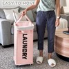 CHICVITA Slim Laundry Hamper with Wheels 75L, Collapsible Rolling Laundry