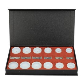 18pcs Watch Bezel Dies Set for Case Opener Professional Repair Tool Watch Fitting Dies Set for Double Eagle Watch Watchmaker White