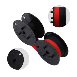 Bigger Replacement for Porelon 11216 Universal Twin Spool Calculator Ribbon for Nukote BR80c, Sharp EL-1197PIII, Dataproducts R3027, Casio DR-210R, Canon MP11DX MP25DV, Black and Red, 12 Pack