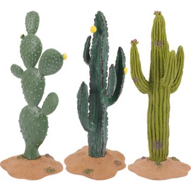 Cabilock 3pcs Artificial Artificial Faux Cactus Ornament Fake Cactus Plants Simulated Plant Tree Sand Succulent Decor Table Ornament Centerpieces for Home Office Decoration