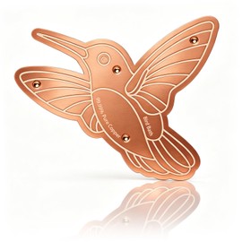 WAEKIYTL 99.99% Pure Copper Bird Bath Disk, 0.6mm Reinforced Triple-Point Support, Lower Cleaning Frequency for Physical Safe Water Purify Universal Fit for Outdoor Bird Bath & Bowl (Copper Bird)