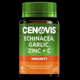 Cenovis Echinacea, Garlic, Zinc + C - Contains Vitamin C - 60 Tablets