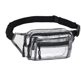 Clear Fanny Pack Stadium Approved Multi-purpose Waist Bag for Work,Travel & Sporting Event