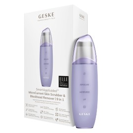 GESKE SmartAppGuided™ MicroCurrent Skin Scrubber & Blackhead Remover, 9 in 1, Skincare Tools, Face Cleaning, Anti Ageing and Cleansing, Professional Face Tightening, Blackhead Remover