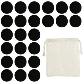 Luckious 24 PCS Bamboo Fiber Makeup Remover Pads - Reusable Face Puff for Gentle Cleansing and Makeup Removal - Eco-Friendly, Portable, and Ideal for Women's Beauty Routines