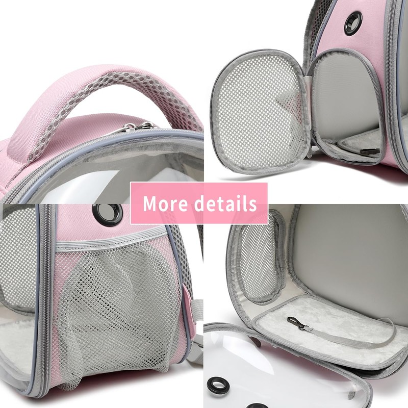 Bearded Dragon Lizard Backpack Carrier with Harness and Leash Set,