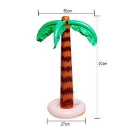 Inflatable Palm Tree Decoration, 2 Pack Jumbo Coconut Trees Beach Backdrop Favor Tropical Blow Up Hawaiian Summer Party Decor for Hawaiian Luau Party Decoration