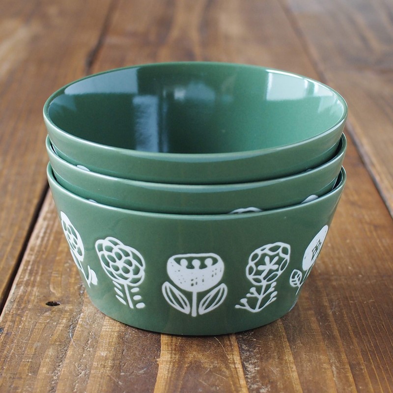 Minorutouki Mino Ware Plantary Lightweight Straight-Sided Small Bowl M Flower