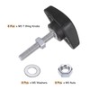sourcing map 8pcs Tee Wing Knobs M5 x 30mm Metric