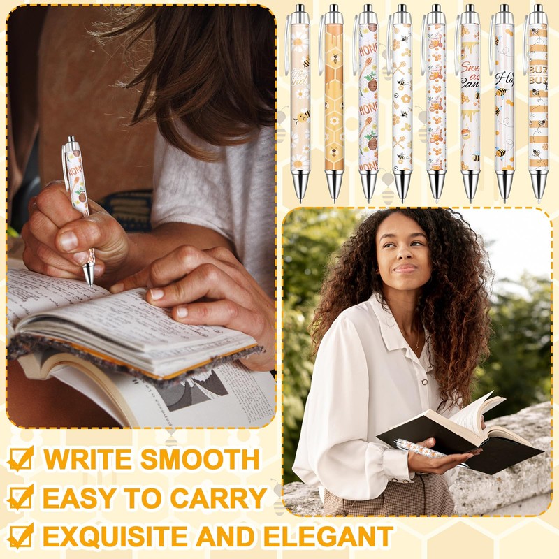 24 Pcs Bee Pens Employee Appreciation Gifts Bulk Inspirational Ballpoint