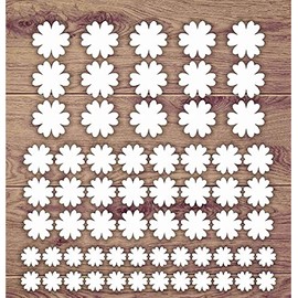 CrafTreat Laser Cut Chipboard Embellishments for Card Making and Scrapbooking - Flower 1 - Size: 5.5X6 Inches - Floral Embellishments for Crafts Different Sizes