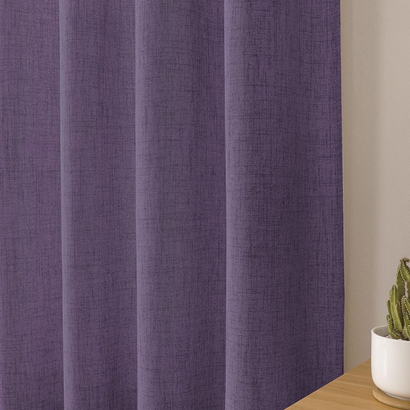Tollpiz Short Linen Tier Curtains Rod Pocket Semi Sheer Half