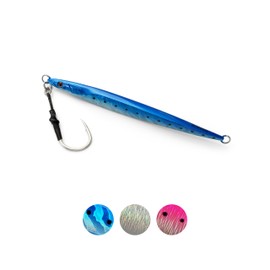 BLUEWING Fishing Saltwater Jigs Speed Jigging Slow Jigging, Jig with Hook Vertical Jigs for Saltwater Fish Artificial Lures Jigging, Blue,120g