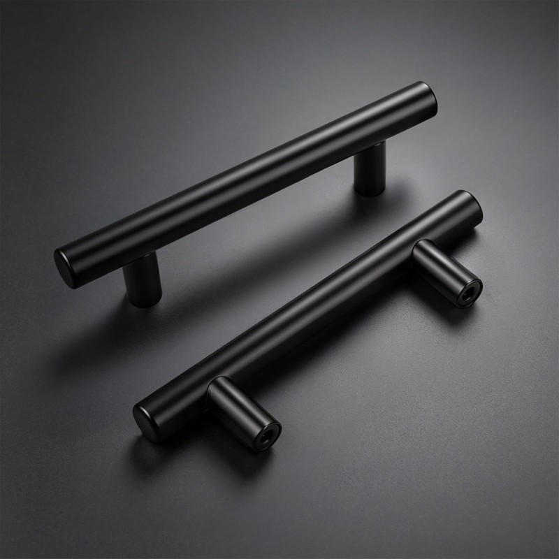 NIZADO 10 Pack 3 Inch Cabinet Pulls,Black Kitchen Cabinet Handles,Bathroom
