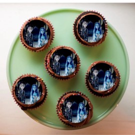 Unbranded Corpse Bride Tim Burton Gothic Edible Image Photo Sugar Frosting Icing Paper - 5''round