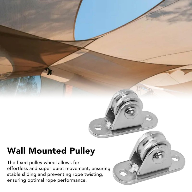 Small Pulley Made of Stainless Steel, Silent, Wall Mounting, Fixed