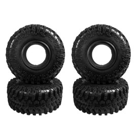 4Pack JGGZONE 2.2" Rubber Tires RC 2.2inch Mud Crawler Tires OD 130mm with Foam Inserts Compatible with Axial SCX10 90047 D90 D110 Tamiya CC01 TRX4 Gen8 1/10 RC Crawler Beadlock
