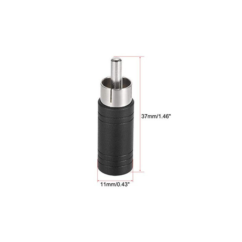 sourcing map 2 Pcs RCA Male to 3.5mm Female Stereo