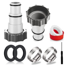 2 Pool Hose Adapter Set, Pool Hose Adapter A with Internal Thread, Replacement Hose Adapter for Pump, Hose Adapter Pool for Use with Diameter 32 and 38 mm