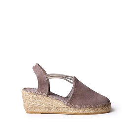 Toni Pons TREMP Women's Suede Wedge Espadrille, taupe