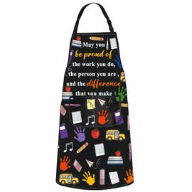 JNIAP Kindergarten Teacher Apron Pre-K Teacher Gifts Educator Of Tiny Humans Gifts Tiny Human Tamer Apron, Teacher May You Be, Large