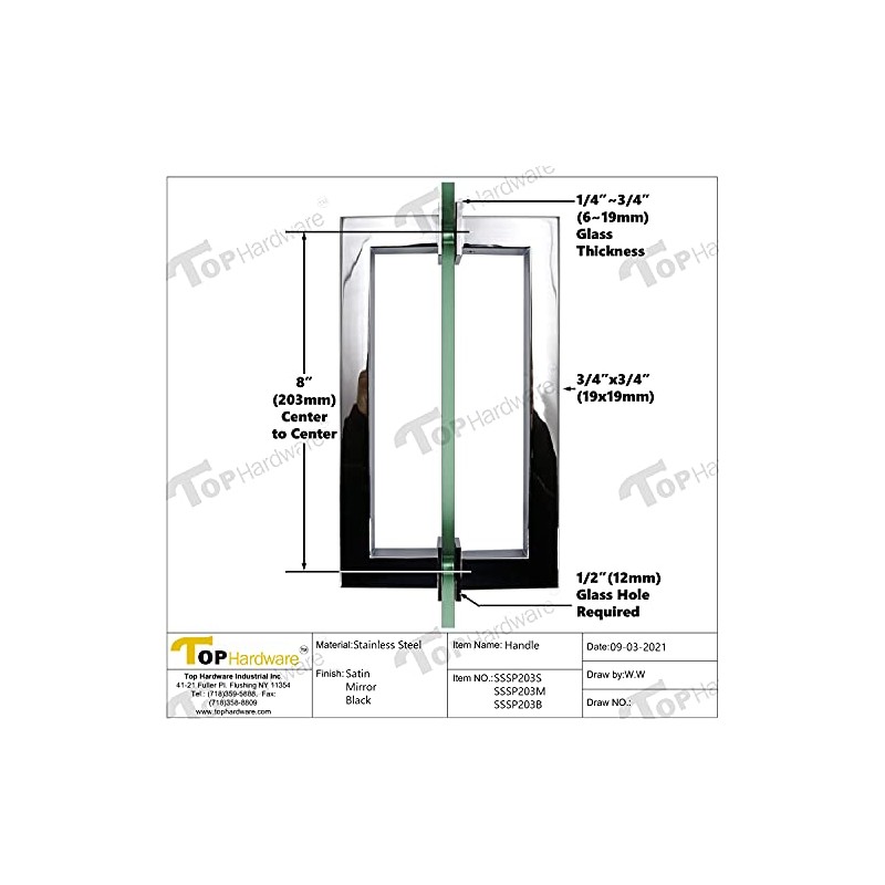 Top Hardware Stainless Steel 304 Grade Tubular Back to Back