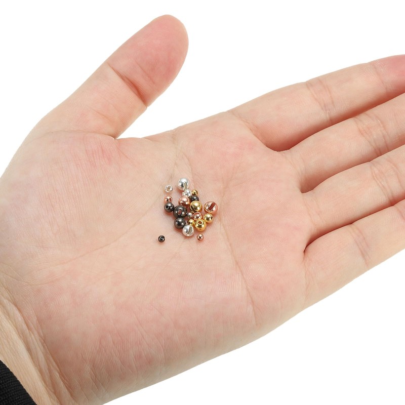 PATIKIL 2.5mm Tungsten Slotted Beads for Fly Tying, 50 Pcs