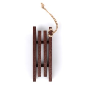 Nordstern Miniature Wooden Sledge - Mini Sledge as Accessory for Christmas Gnome and Decoration for Winter Landscapes - 10 x 3.5 x 2 cm