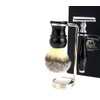 Vintage De Safety Razor Luxury Shaving Set with Synthetic Hair
