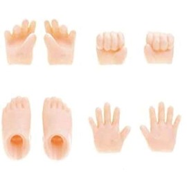 Obitsu Seisakusho 11AC-D03MN Hand and Foot (Left and Right) Set, No Magnet, Matte Skin Type, Natural