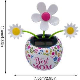 Solar Dancing Car Dashboard Ornament, Swinging Flower Figure, Decorative Desk and Windowsill