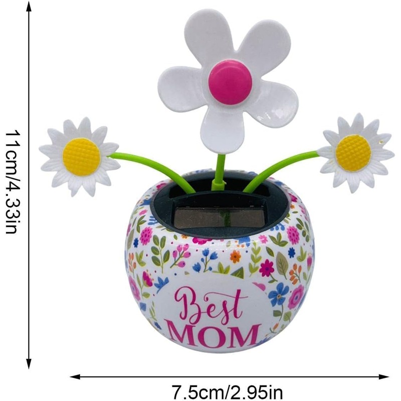 Solar Dancing Car Dashboard Ornament, Swinging Flower Figure, Decorative Desk