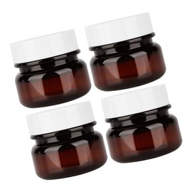 Healeved 4pcs Refillable Cream Jars with Lids Versatile Lotion Containers for Travel Diy Cosmetics and Sample Use Durable Pet Material Compact for Easy Portability