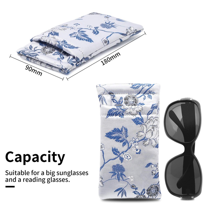 Face Shadow Double Glasses Case for Women Men Soft Sunglasses