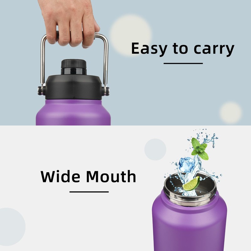 Konokyo Jug with Handle,87 oz Insulated Water Bottle with Carrying