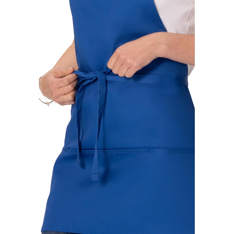 Chef Works Unisex Three Pocket Apron, Royal, One Size