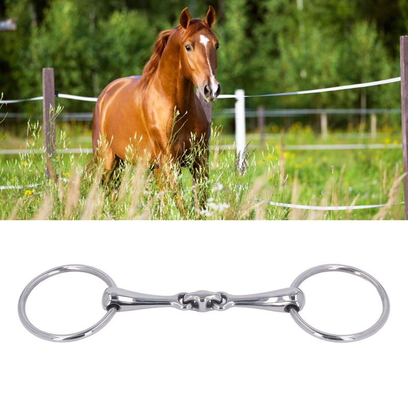 Horse Snaffle Stainless Steel Flexible Jointed Wearable Rust Proof O