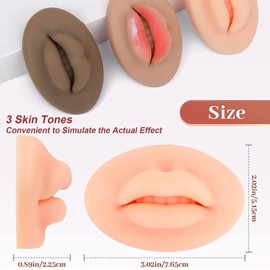 Tattoo Fake Lips 9Pcs Tattoos Practice Lips 5D Silicone Lip for Makeup Practices Realistic Tattooss Practicess Skins Training Microblading Practics Skins Tattoos Fake Skinss for Permanent Makeup