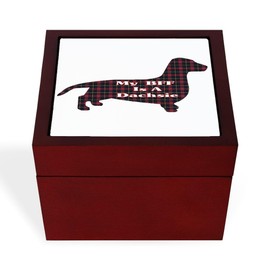 CafePress BFF Dachshund Memory Keepsake Jewelry Box, 5"x5"x3.75"