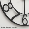 AMAATE Black Gold Cutout Numeral Metal Wall Clock Modern Industrial