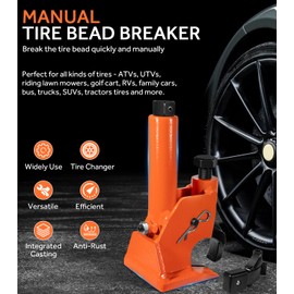 Manual Tire Bead Breaker, 38"-42" Tires Changer Tool with Rubber Pad Protector, Tire Repair Tool, Heavy-Duty Bead Breaking Fits for ATVs/UTVs, Tractors, Trucks, Golf Cart, Motorcycle, Heavy Duty Tires