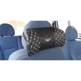 BARGAINWORLDUK Neck Pillow Car Lorry Drivers Seat Head Back Support Fits All Cars Comfort Black Ac01/Blk