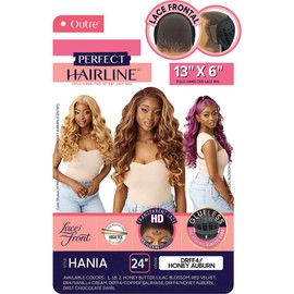 Outre Lace Front Wig - Perfect Hair Line 13X6 - Hania (DARK BROWN 2)