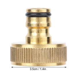 Brass Garden Hose Connectors Adapter, Akozon 1 Inch Quick Brass Tap Connector for Connecting Hose Pipe Parts for Garden Hose Connectors