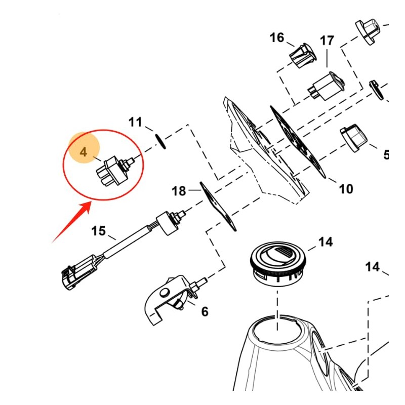 Air Conditioning Switch 6675176, for Bobcat Equipment