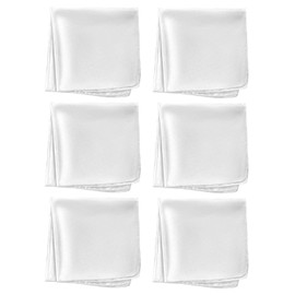 6 White Cloth Napkins, Satin Cloth Napkins, Table Decoration, Reusable Cloth Napkins, Suitable For Restaurants, Weddings, Parties