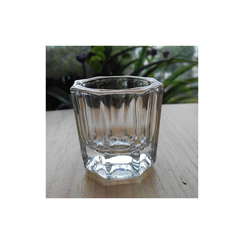 DORUS 10 Nail Art Acrylic Liquid Powder Dappen Dish Glass